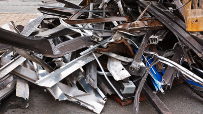 scrap metal and offcuts for recycling